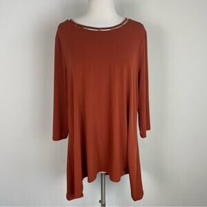 Chico's Cinnamon Brown Stretch Knit Tunic 2